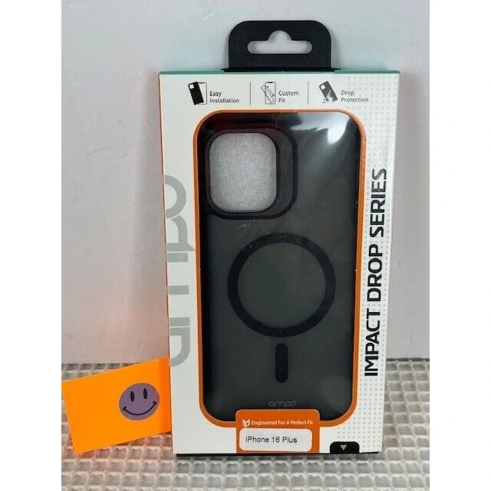 AMPD Impact‎ Drop Series Case for iPhone 16 Plus Black Magsafe NEW-open box